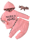 Newborn Baby Girl Clothes Outfits Infant Hooded Sweatshirt Pants Headband Toddler Girl Clothing Set