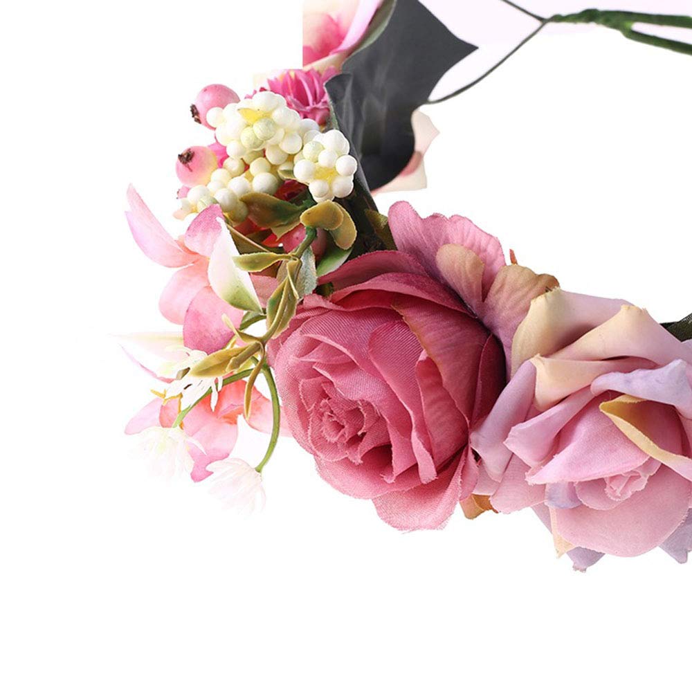 Ulfanit Girls Baby Shower Decoration - Adjustable Flower Crown Tiara And Growing A Princess Sash, Daddy Pin, Pink Party Gifts Fo