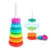 LMTNNB Spinning Stacking Toys - Rainbow Tower, Kids Stackable Spinning Toy, Educational Toy for Toddlers 1-3, Strong ABS Plastic