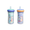 The First Years Bluey Insulated Straw Cup - Bluey Sippy Cups With Straw - Kids Water Bottles - 9 Oz - 2 Count - Ages 9 Months An