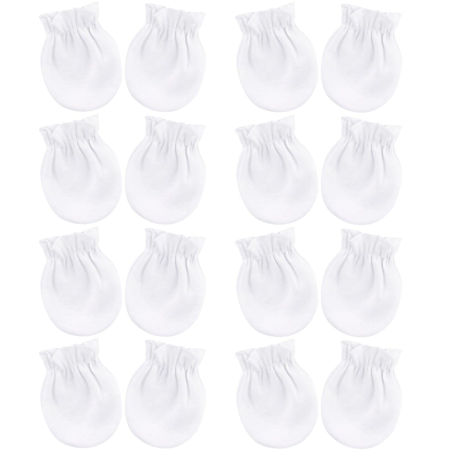 BQUBO Newborn Infant Toddler Mittens No Scratch Cotton Elastic Wrist Gloves Hypoallergenic for 0-6 Months Baby Boys Girls