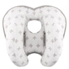 KAKIBLIN 2 in 1 Baby Head Pillow with Banana Neck Pillow for 3 Months to 1 Years Baby Travel Pillow for Stroller or Bed,Grey Cro