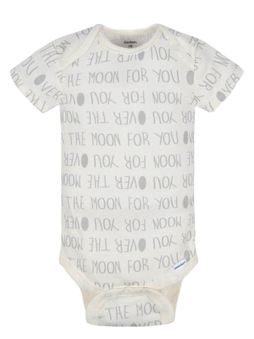 Gerber Baby 8-Pack Short Sleeve Onesies Bodysuits, Elephants, 6-9 Months