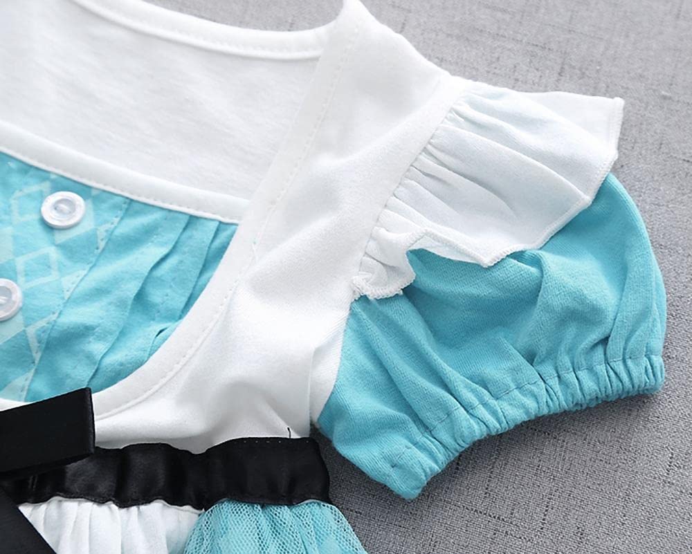 Dressy Daisy Tulle Dress For Toddler Girls Halloween Fancy Party Costume Summer Outfits Size 3T Blue, Style 24