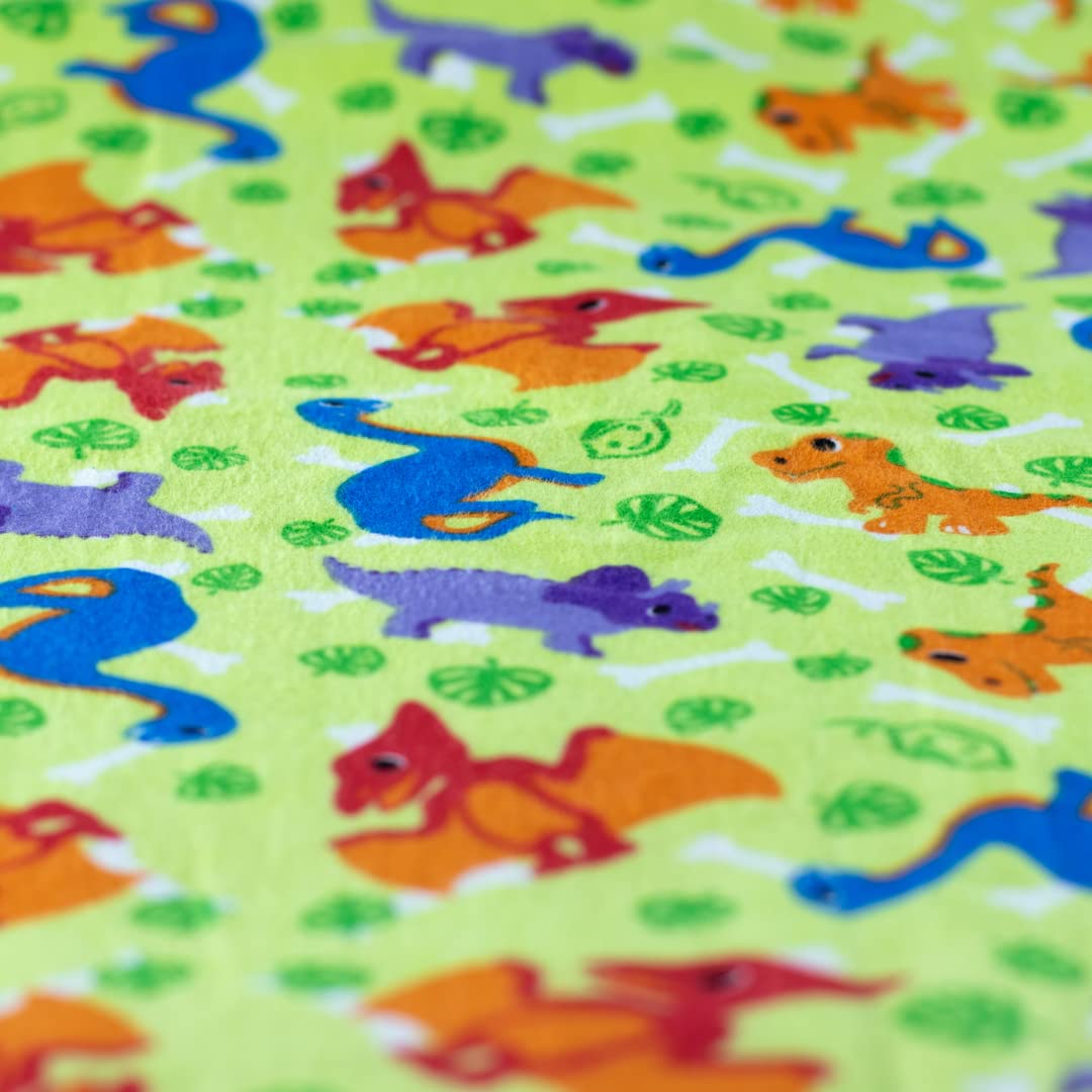 Kindermat 2' Jr. Daydreamer And Full Nap Mat Washable Cover - New Dino Friends Design- Regular, 47' X 22', Great For Daycare