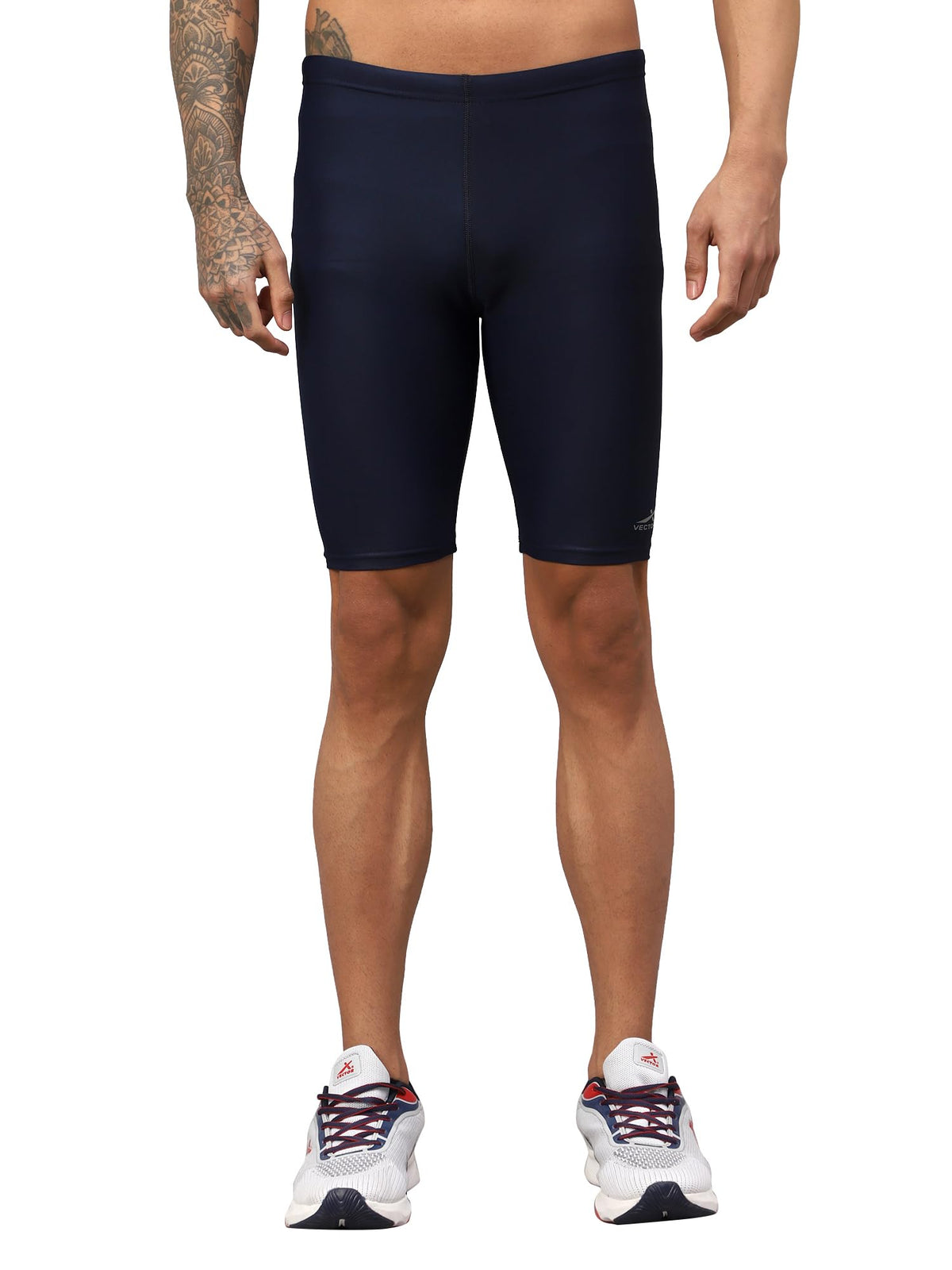 Vector X Unisex Adults Compression Bottom Sports Shorts Body fit Ideal for Cycling,Swimming, Skating, Gym, Fitness (S) Navy