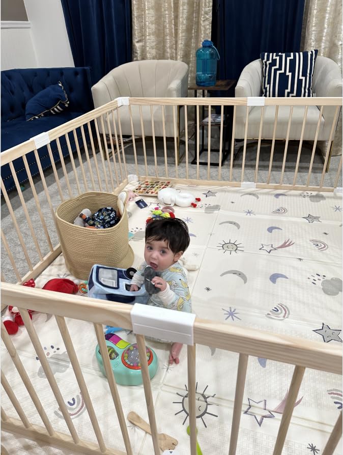 Harppa Baby Gate Playpen Baby Fence For Babies And Toddlers Play Yards For Play Area (60X71.5X24 Inches)