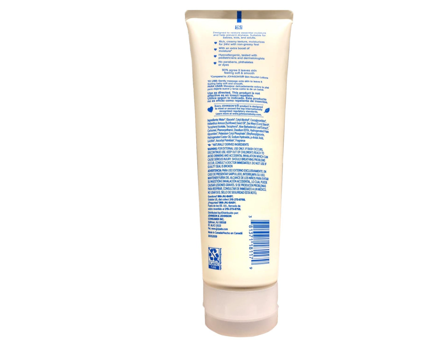 Johnson'S Baby Creamy Oil With Aloe & Vitamin E, Moisturizing Baby Body Lotion For Delicate Skin, Hypoallergenic And Free Of Par