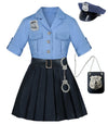 Viyorshop Girls Police Officer Costume Kids Cop Outfit For Halloween Party Dress Up (5-6 Years)