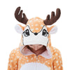Abenca Kids Deer Onesie Pajamas Christmas Halloween Animal Cosplay Sleepwear Costume (Deer, 11-12 Years)