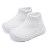 Eashi Toddler Shoes Girls Boys Sock Shoes Toddler Dress Shoes Baby Walking Shoes Slip On Size 8 White