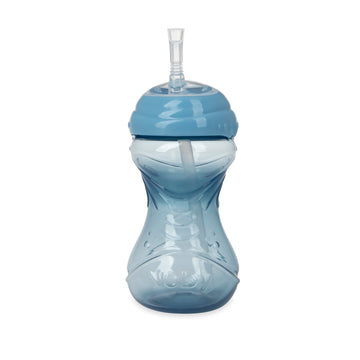 Nuby 3 Piece No-Spill Easy Grip Cup With Flex Straw, Clik It Lock Feature, Neutral, 10 Ounce
