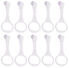 Yyaaloa 10Pcs White Baby Pull-Up Rings For Toddlers (3.5X7.5Inch)