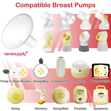 Nenesupply 21Mm Flange Compatible With Medela Breast Pump Parts Replace 21Mm Flange For Medela Accessories Compatible With Pump