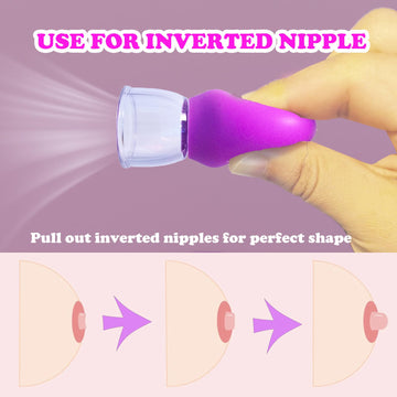 Jesakmie 2 Pair Nipple Play Nipple Corector For Flat Or Inverted Nipples, Portable Nipple Suckers Vacuum Suction Cupping Device,