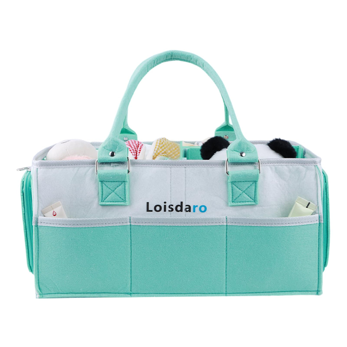 Loisdaro Baby Diaper Caddy Organizer for Changing Table, Baby Storage Basket for Diapers and Baby Wipes,Car Caddy Organizer,Nurs