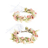 Funsveta Mother Baby Girls Flower Crown Flower Girl Headpiece Boho Little Wreaths For Weddings, Family Photography (Mother+Daugh