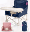 YEFAJUMP Portable Baby Chair, Baby Booster Seat with 2-Pack Seat Covers & Travel Bag for Camping & Baby Beach Chair | Toddler Fo