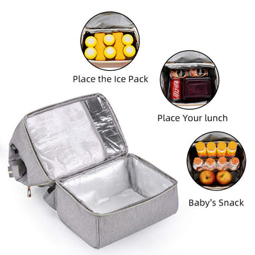 Breast Pump Bag - Lunch Bags Breastmilk Cooler Backpack Breastfeeding Mom