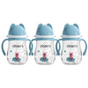 Oberni Toddler Sippy Cup, Tritan Baby Water Bottle With Non-Spill Valve Spout, Removable Handle and Carry Strap, 270ml/12m+/Blue