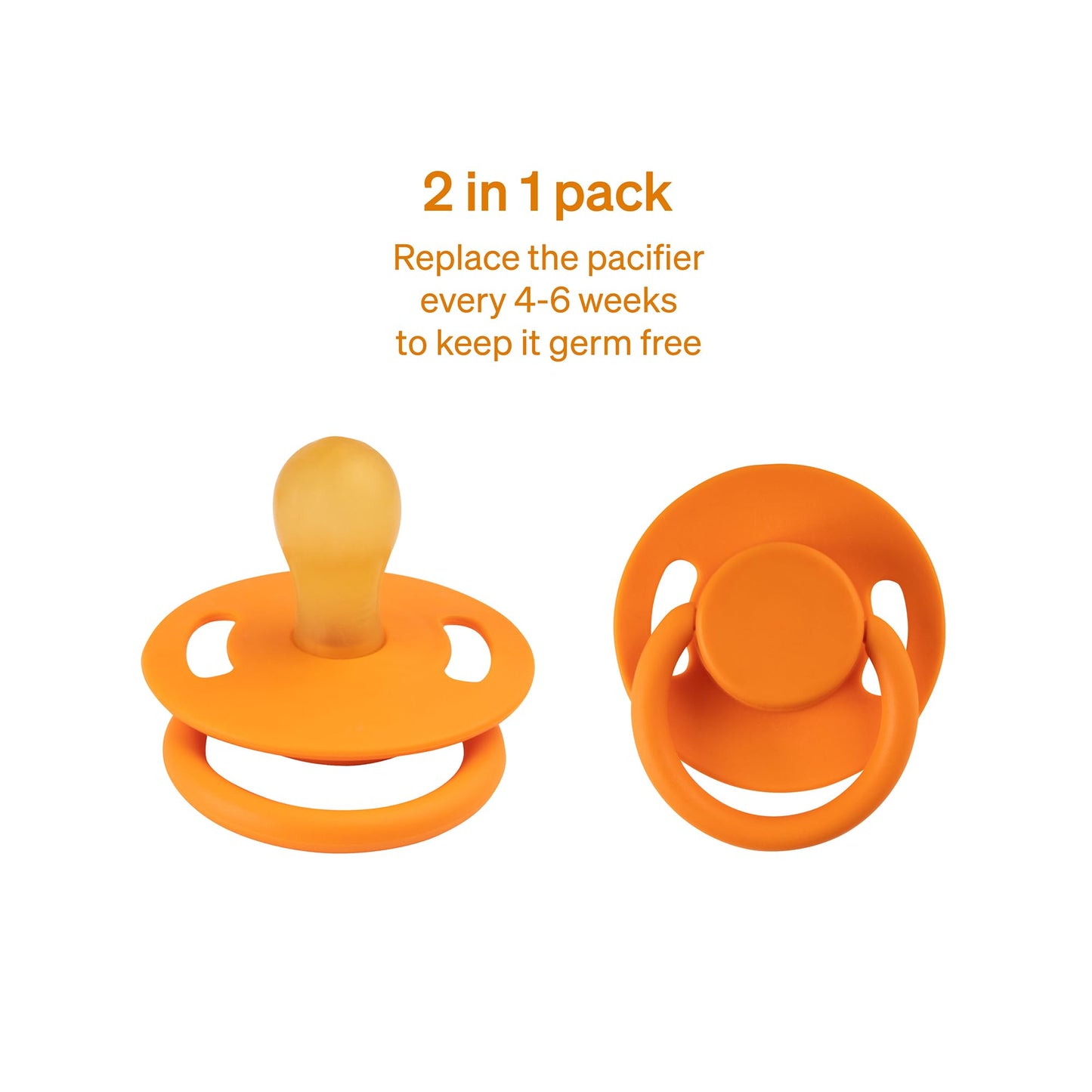 Natural Rubber Pacifier By Lovenoobs, 4 Pack, Pacifiers 0-6 Months, Baby Starter Kit, Newborn Silicone Dummy, Orthodontic, Teeth