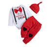 Odimame My 1St Valentines Baby Boy Outfits 12-18 Months Infant Romper Clothes Pants Set Cute Hat Red 100Cm