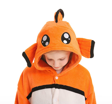 Atoz Onesie For Kids, Animal Pajamas Halloween Cosplay Costume For Girls Boys, Fish 10-11Y