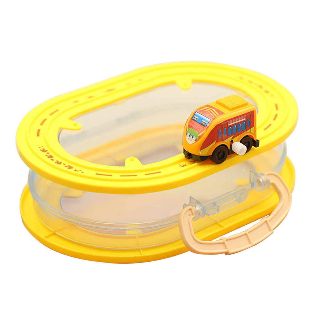SECRET DESIRE Rail Car Storage Box Portable Car Toy Organizer for Boys Girls Children Kids Yellow|Developmental Baby Toys