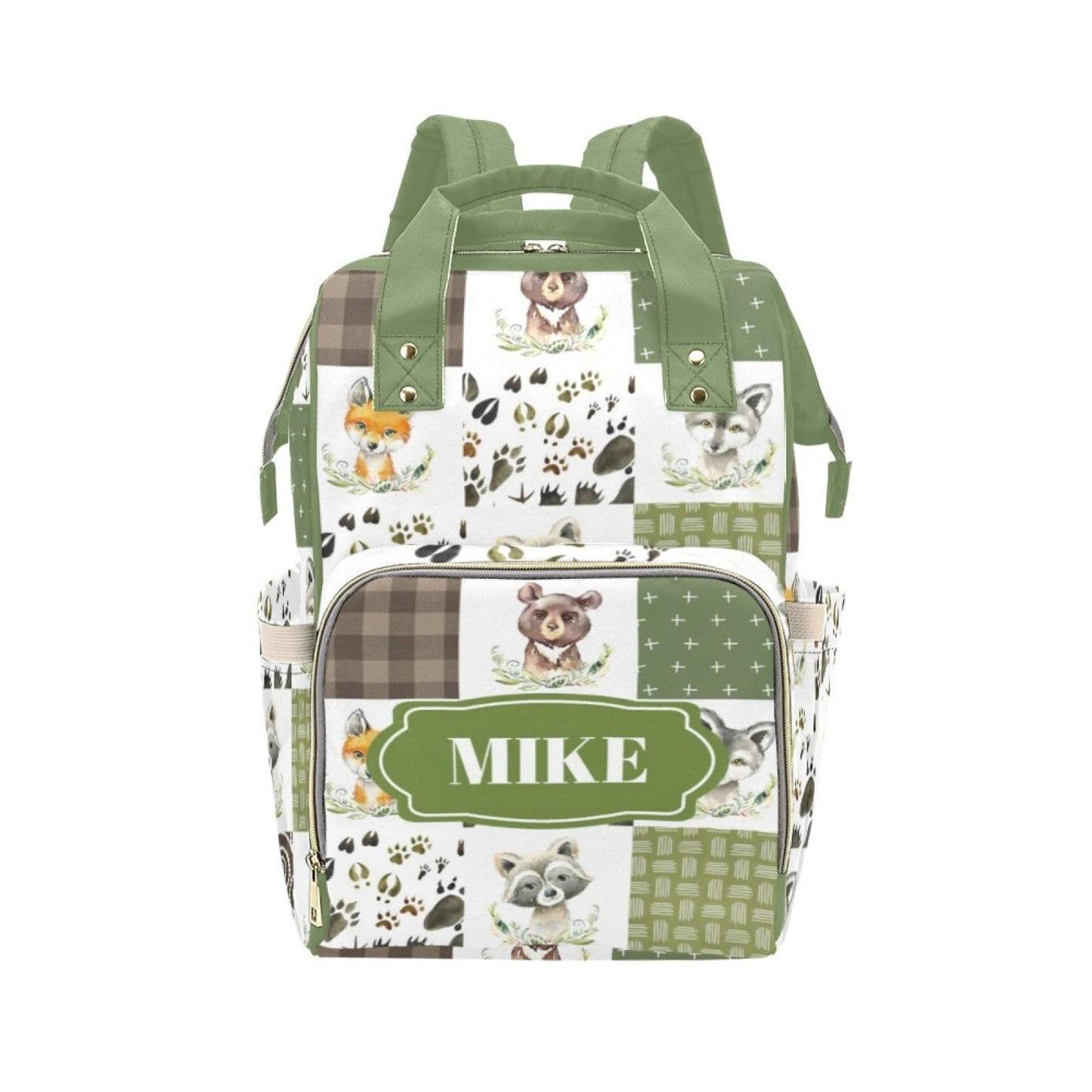 Noverbibi Custom Diaper Bag for baby Customized Animals Wild Baby Bag Personalized Nursing Bags with Name Custom Name Mommy Dayp