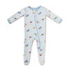 Trucks Footie For Baby, 0-3 Months - 95% Viscose Made From Bamboo, 5% Spandex - Imported (Trucks Footie)