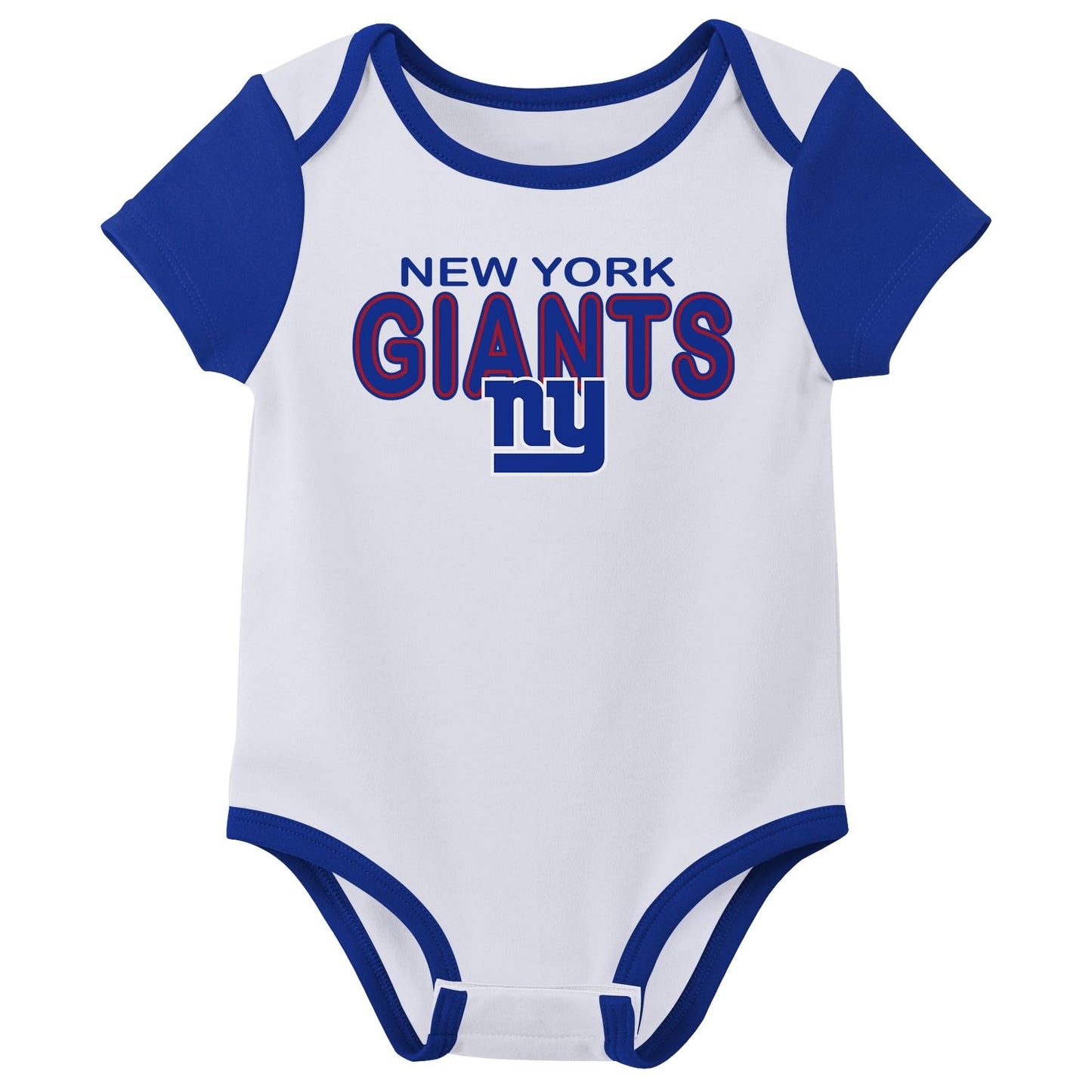 Outerstuff Nfl Newborn Baby And Infant Short Sleeve Bodysuit Variety 3-Pack - New York Giants, 3-6M