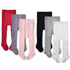Epeius 6 Pairs Pack Newborn Girls Tights Baby Girls Boys Seamless Cable Knit Leggings Solid Cotton Tights Footed Pants For 3-6 M