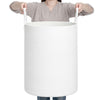 CLHMILY&Z Laundry Hamper Round Storage Rope Basket in Living Room, Bedroom, Laundry Room for Toy, Clothes, Blanket, Pillow (Whit