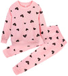 Retsugo Girl Heart Clothes Little Girls Outfits Toddler Long Sleeve Heart Sweatshirt Pink Shirts Top And Leggings Kids Clothing
