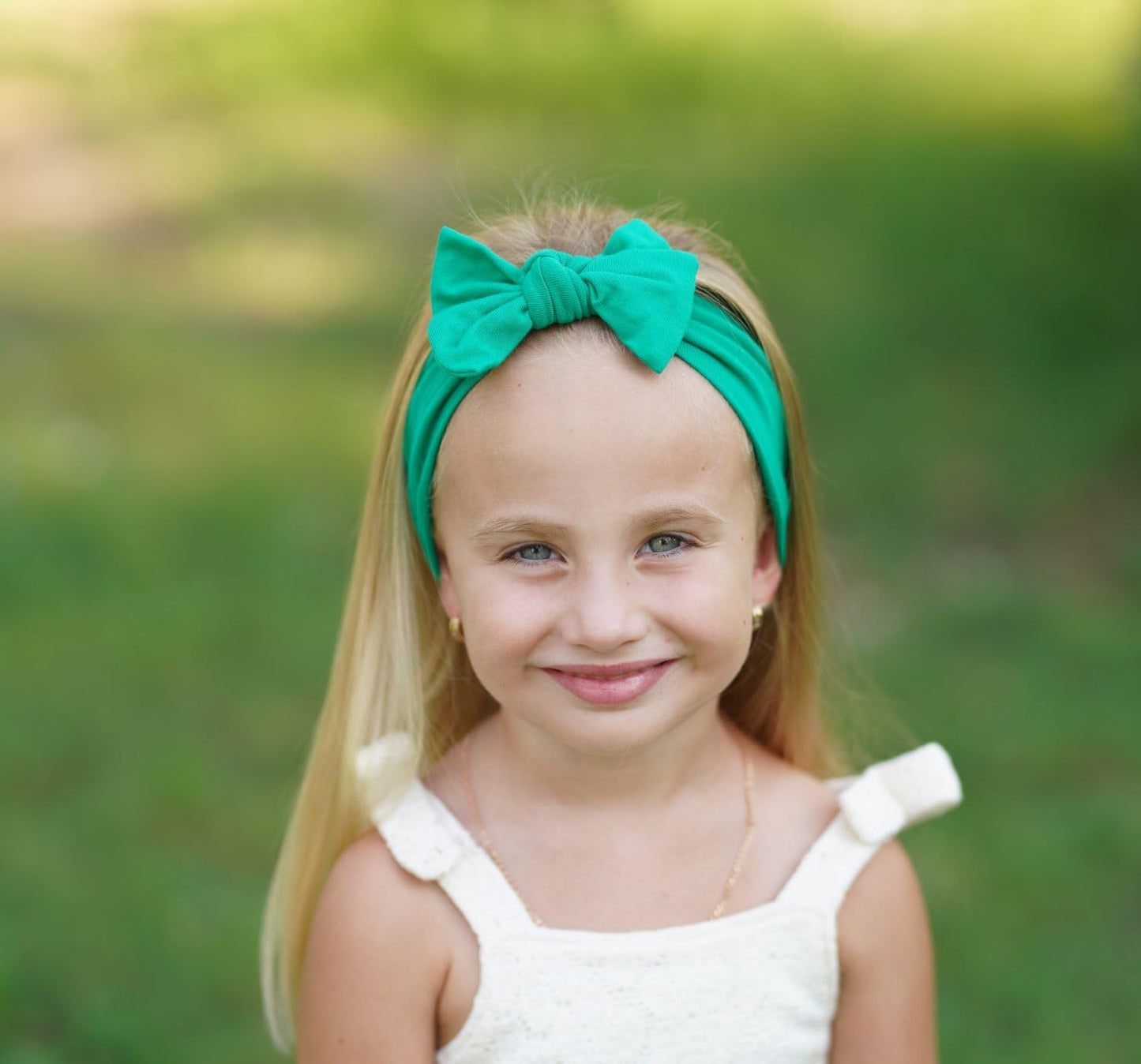 Babygiz Baby Girl Headbands-Infant,Toddler Cotton Handmade Hairbands With Bows Child Hair Accessories (Spring Green)