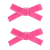 Cute 3.2' Hot Pink Assorted Velvet Bow Hair Clips For Baby Girls, Toddlers, Kids, And Teens - 2 Pack