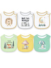 Baby Bibs For Boys And Girls, Waterproof Cotton 6 Pack, Drool And Mealtime (Multi1A)