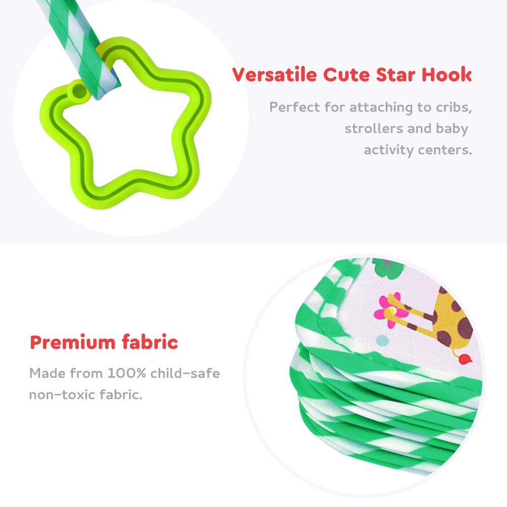 Auvcas Baby Photo Album, Green, 4X6 Inch, Soft Cloth Cover, Holds 4X6 Inch Photos