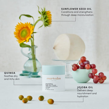 Evereden Dry Relief Duo - Baby Face Cream (1.7Oz) & Baby Lip Balm (0.13Oz) - Clean, Vegan, & Easy To Use Toddler Chapstick & Bab