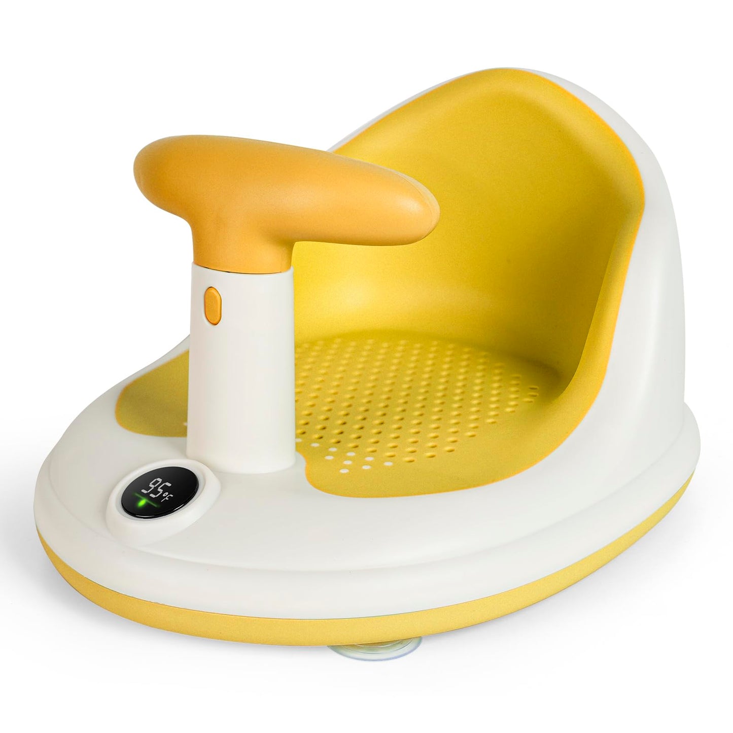 Noonkty Baby Bath Seats for Babies Sitting Up with 3 Bath Toys, Infant Bath Seat for Babies 6 Months & Up with Thermometer, Sit-