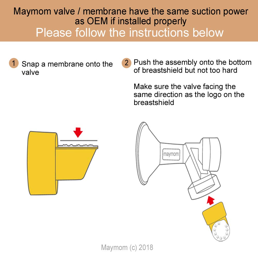 Maymom Replacement Valve And Membrane Compatible With Medela Breastpumps (Swing, Lactina, Pump In Style) Part #87089; Replaces M