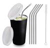 PARABRAHMA Stainless Steel Sipper for Kids with Straw Glass for Kids Milk Tumbler with Straw and Lid Sippy Cup with Gum Protecti