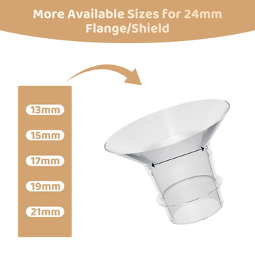 Flange Inserts 21Mm Compatible With Medela/Spectra/Tsrete/Elvie/Momcozy/Bellababy Breast Pump 24Mm Shields/Flanges, Reduce 24Mm