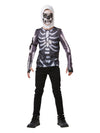 Rubies Fortnite Skull Trooper Teen Costume Top & Hood - 13-14 yrs Black