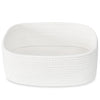 Abenkle Small White Basket, Soft Woven Baskets For Baby Dog And Cat Toys Organizer, Decorative Shelves Closet Organizing Easter