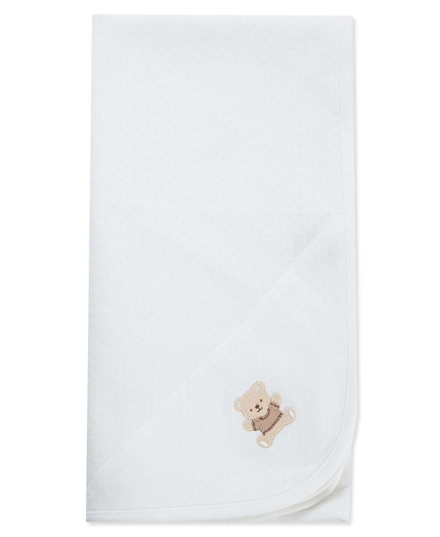 Little Me Blankets for Baby Boys Swaddling Receiving Blanket, Gentle Bear, 30 x 27 Inches