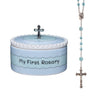 Cascade Goods - Blue My First Rosary And Keepsake Box, Catholic Baptism Gifts For Boys, Blessed First Communion Gifts For Boys O