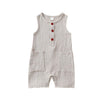 Arleysh Newborn Infant Unisex Baby Boy Girl Button Solid Romper Bodysuit One Piece Jumpsuit Outfits Clothes (Grey, 18-24 Months)