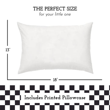Toddler Pillow With Pillowcase 13X18, Kids Pillow For Sleeping, Toddler Pillow 2 Year Old, Better Neck Support Ergonomic Pillow