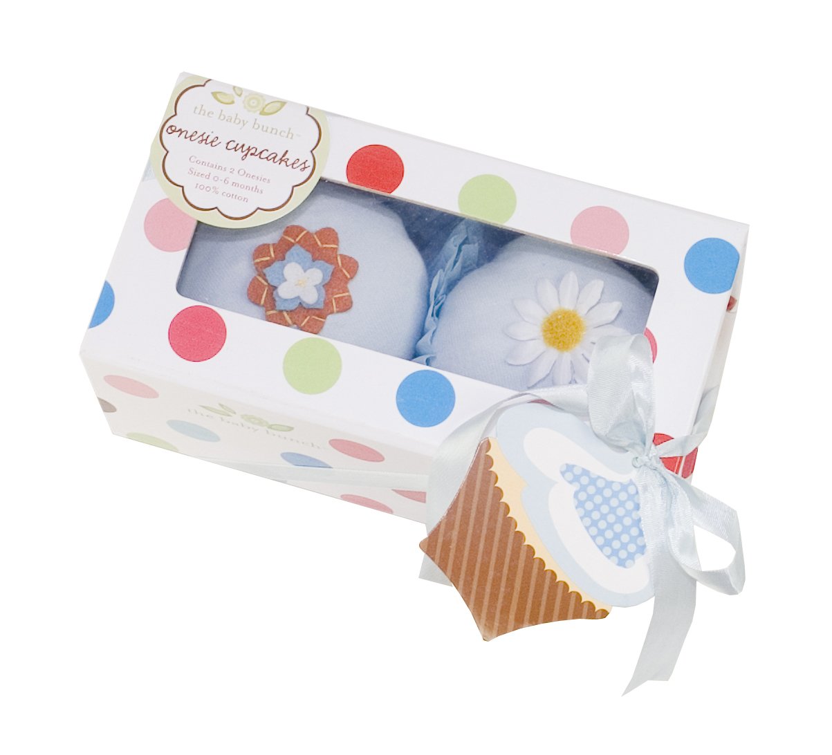 The Baby Bunch Cupcakes Box of Two - Blue, 0-6 Months